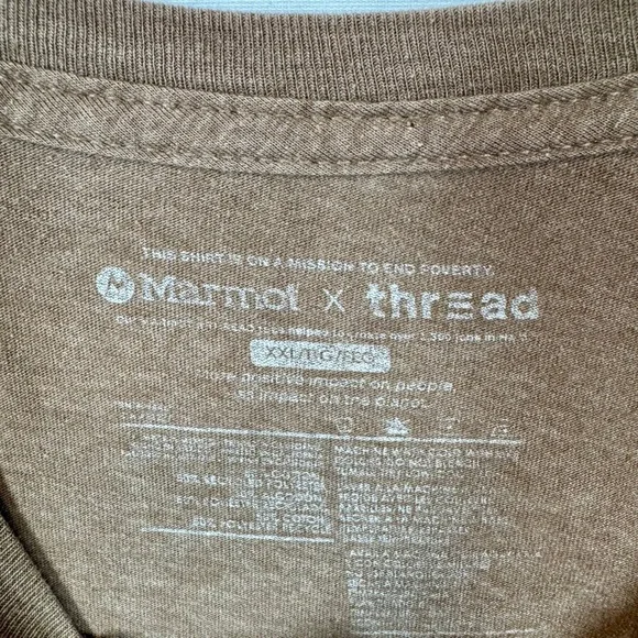Marmot Mountain‎ Works Graphic T-Shirt Casual Outdoors Brown Sz XXL - Picture 4 of 7